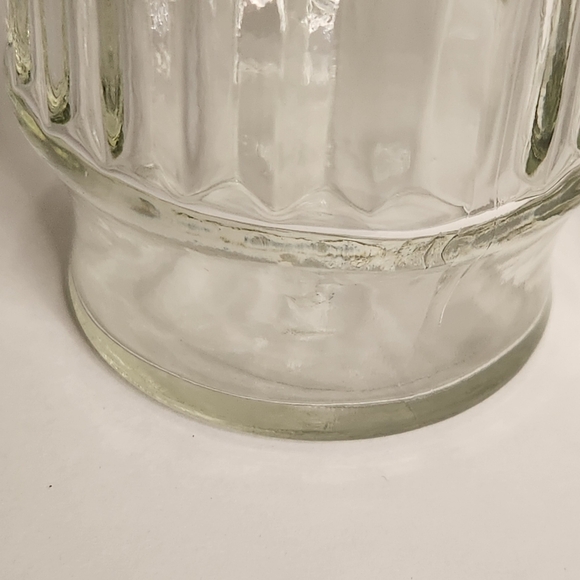 2/$30 Vtg Anchor Hocking Glass 10oz Footed & Ribbed Heavy Duty Handled Mugs - Picture 4 of 8